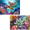 2-Piece Diamond Painting Kits for Adults,Colorful Sea Turtle and Succulent Plant Painting Colorful Artwork for Beginner Perfect for Home Wall Deco Diamond Decor 12"x16